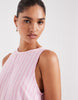Jjxx Linen Blend Stripe Mini Dress In Pink