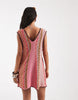 Free People Almalfi Twist Mini Dress In Pink Pop