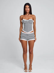 Lucy's JUNNIE SHORT BLACK GINGHAM