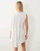 Yas Woven Mini Dress With Draping Shoulder Detail In White