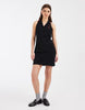Fred Perry Sleeveless Pique Polo Mini Dress In Black