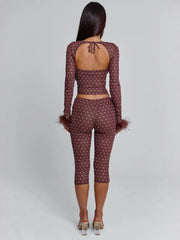 Lucy's MAHRIA PANT BROWN POLKA DOT