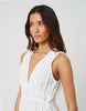 Brave Soul V-Neck Sleeveless Midi Dress With Tie Details In White