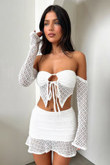 Devoted Mini Skirt - White