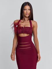 Lucy's LUNABELLE MIDI DRESS BURGUNDY
