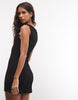 Reclaimed Vintage Slash Neck Pini Dress In Black