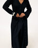 Na-Kd Knitted Wool Blend Cardigan Maxi Dress In Black