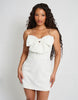 Public Desire Bridal Public Desire Bridal Bow Tailored Tulip Mini Dress In Ivory