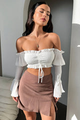 Zara Mini Skirt - Brown