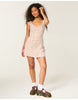 Hollister Petite Cap Sleeve Button Mini Dress In Pink And Brown Plaid