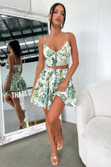 Tahan Crop - Green Floral