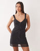Cami Mesh Mini Dress In Black