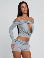 Lucy's ZAYANA SHORTS GREY MARLE