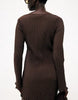 Na-Kd Pleated Mini Dress In Dark Brown