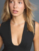 Stradivarius Short V-Neck Dress In Black