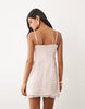 Jw Pei Orchid Applique Tailored Cami Mini Dress In Pink