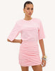 Loavies Simply Perfect Love Pink Dress With Shoulder Pads In Pink