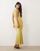 Sculpting Maxi Dress With Scarf Detail In Olive