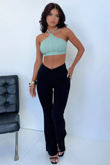Lenny Crop - Teal