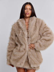Lucy's NAHLA LONG JACKET TAN