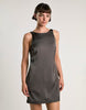 Glamorous Boat Neck Mini Shift Dress In Bitter Chocolate