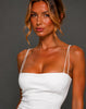 Vesper Back Strap Detail Mini Dress In Ivory