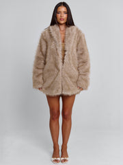 Lucy's NAHLA LONG JACKET TAN