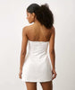 Six Stories Embellished Diamante Mini Dress In White