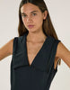 Glamorous V Neck Sleeveless Mini Dress In Dark Navy