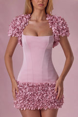 Cropped Bolero in Blush Pink