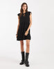 Vero Moda Frill Trim Babydoll Mini Dress In Black