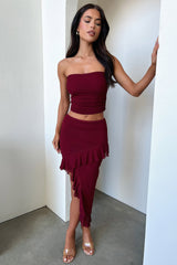 Cardona Skirt - Deep Red