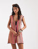 Free People Almalfi Twist Mini Dress In Pink Pop