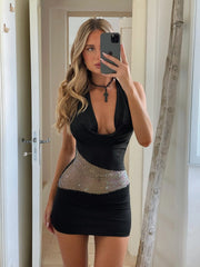 Lucy's CRIMSON MINI DRESS BLACK