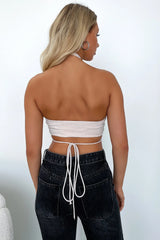 Mervet Crop - Nude Shimmer