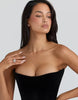 House Of Cb Clara Black & Blush Chiffon Mini Dress - Limited Edition In Black & Blush