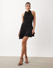 Gina Tricot Halterneck Mini Dress In Black