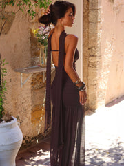 IDA MAXI DRESS CHOCOLATE