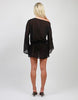 Simmi London Beach Chiffon Mini Dress In Black