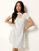 Pixiegirl Petite Polka Dot Mini Dress In White