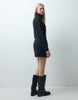 Threadbare Knitted Roll Neck Mini Dress In Black