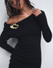 Cin Cin Motel Knitted Bandeau Mini Dress In Black