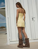 Bershka Mini Dress With Floral Lace In Yellow