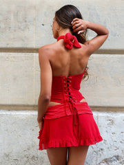 Lucy's BAHERIA TOP RED