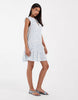 Vero Moda Frill Trim Babydoll Mini Dress In Blue And White Floral Print