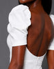 Vesper Open Back Short Sleeve Mini Dress In Ivory