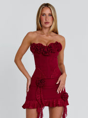 Lucy's EVELANE MINI SKIRT RED