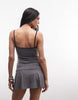 Collusion Cami Skort Dress In Grey Marl