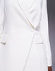 Rare London Wrap Front Blazer Mini Dress In Cream