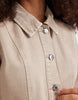 Vero Moda Button Front Fit And Flare Denim Mini Dress In Beige Wash